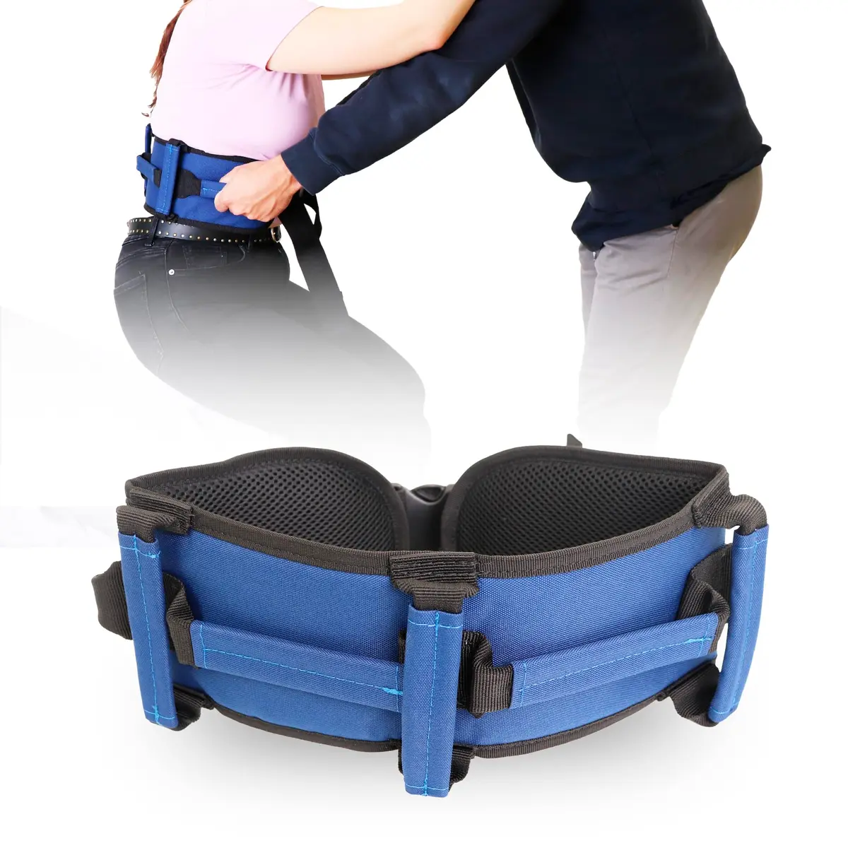 PEPE Mobility Gait Belt with 7 Handles & 290 lb Capacity | Patient Transfer & Walking Aid - main product image
