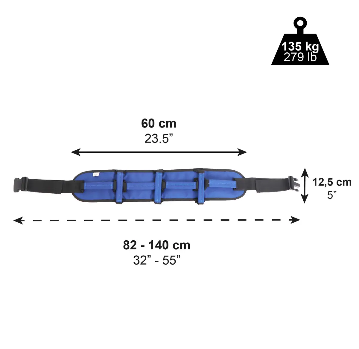 PEPE Mobility Gait Belt with 7 Handles & 290 lb Capacity | Patient Transfer & Walking Aid - view 2