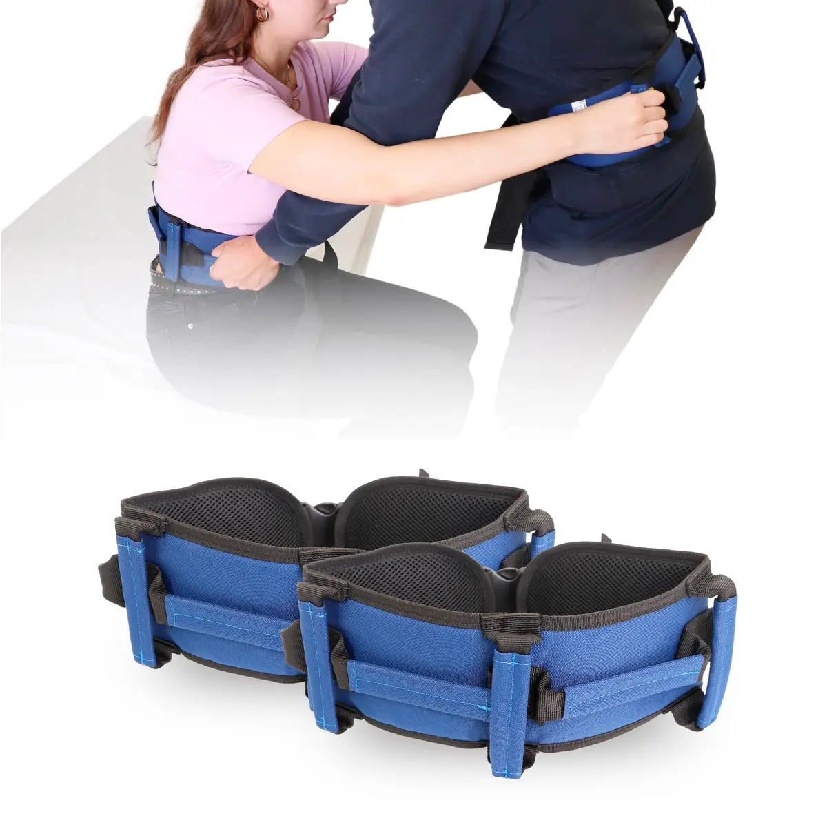 PEPE Mobility Gait Belt with 7 Handles & 2 Units | Patient Transfer & Lifting Aid for Elderly & Disabled - main product image