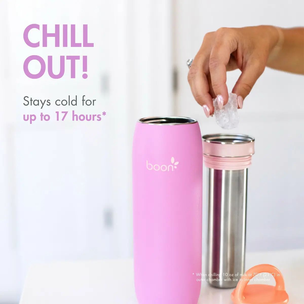 Boon Frosh Breast Milk Chiller and Storage Container - Purple - 10-24 Oz | Portable, TSA Compliant, Keeps Milk Cold 17 Hours - view 2