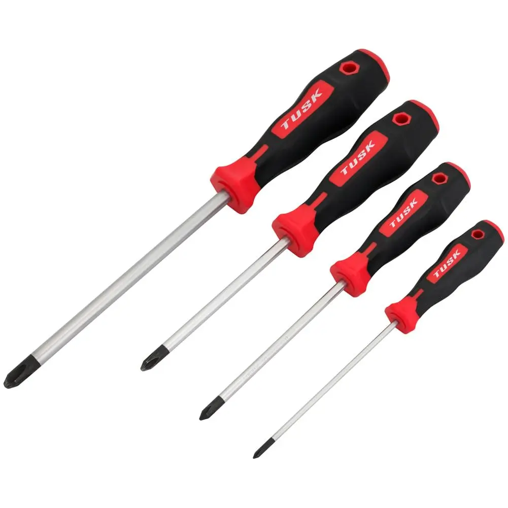 TUSK JIS Screwdriver Set 4 Piece #0, #1, #2, #3 | Magnetic Tips & Ergonomic Grips - view 6