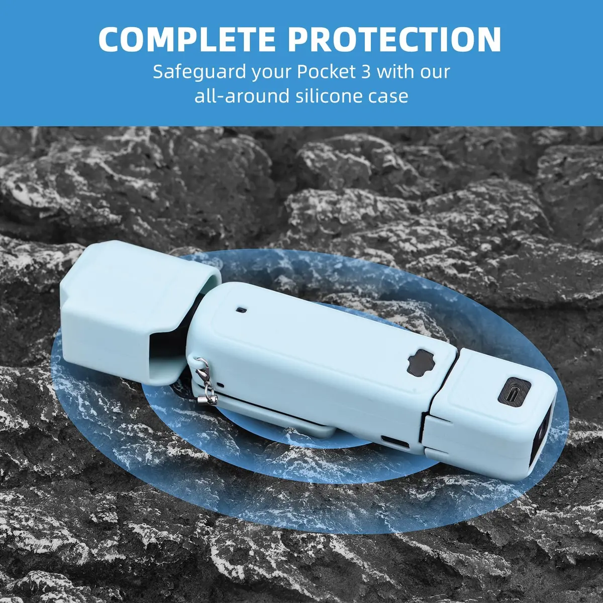 BRDRC Pocket 3 Silicone Cover for DJI OSMO Pocket 3 | Scratch-Resistant Skin & Anti-Loss Strap - view 6