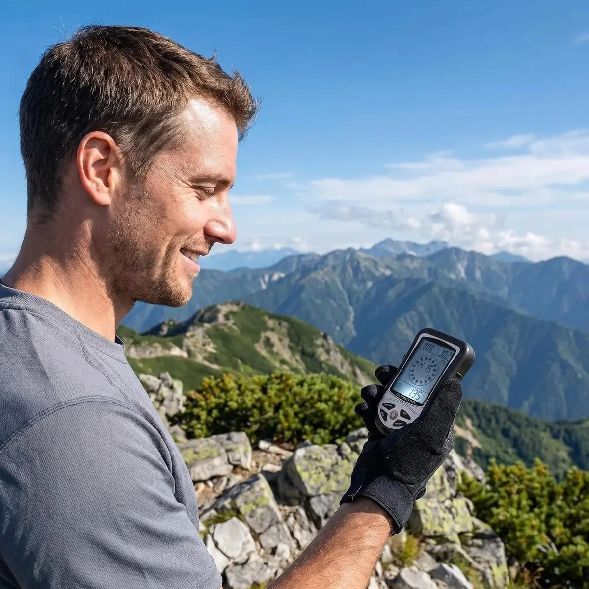 Kodrily Digital Altimeter, Compass & Thermometer | 8-in-1 Hiking Tool, -2300 to 29500FT, 1100MBAR, 0°C-60°C | India Import - view 2