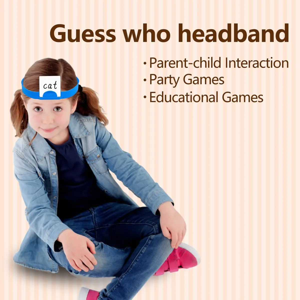 HOOJOJO Guess Who Game Headbands (6 Colours) | Adjustable, Insert Card, Family & Kids Fun - view 2