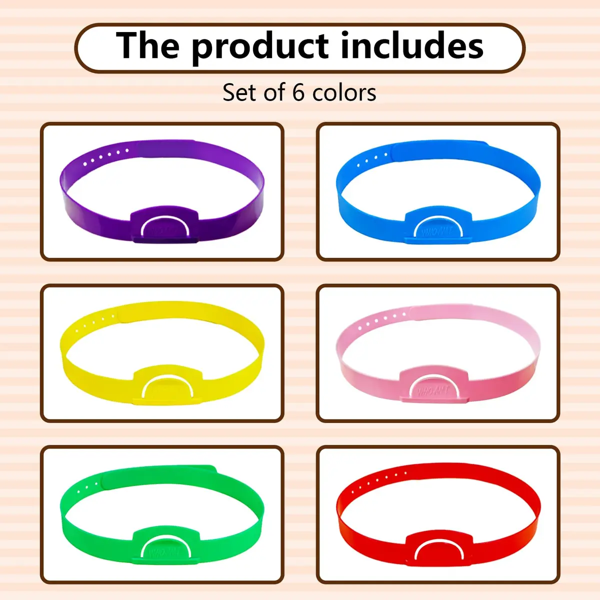 HOOJOJO Guess Who Game Headbands (6 Colours) | Adjustable, Insert Card, Family & Kids Fun - view 3