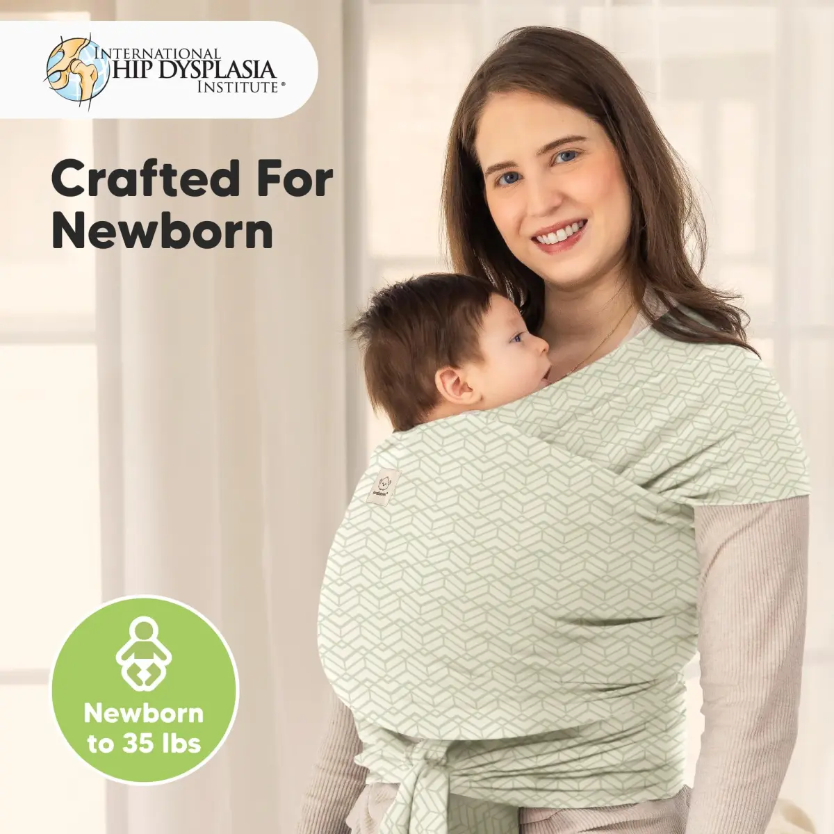 KeaBabies Original Baby Wrap Carrier - Chevron Maze, One Size - view 2