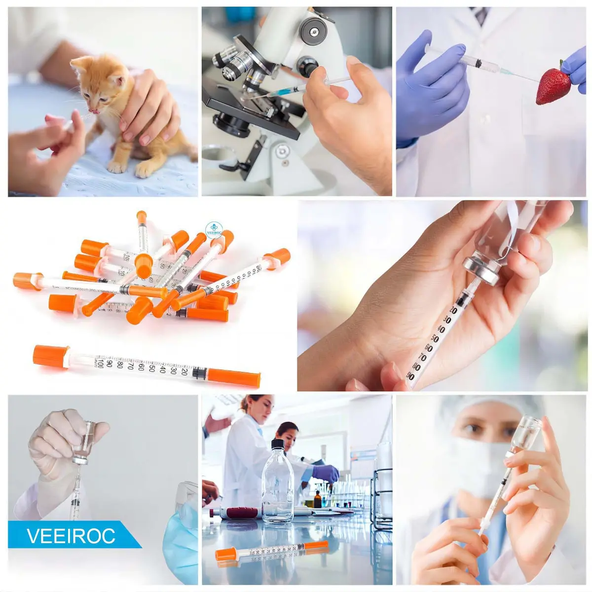 Loucoia 1ml Syringes with 30G 5/16" (8mm) Needle | Industrial Lab Use, Individually Wrapped - view 5
