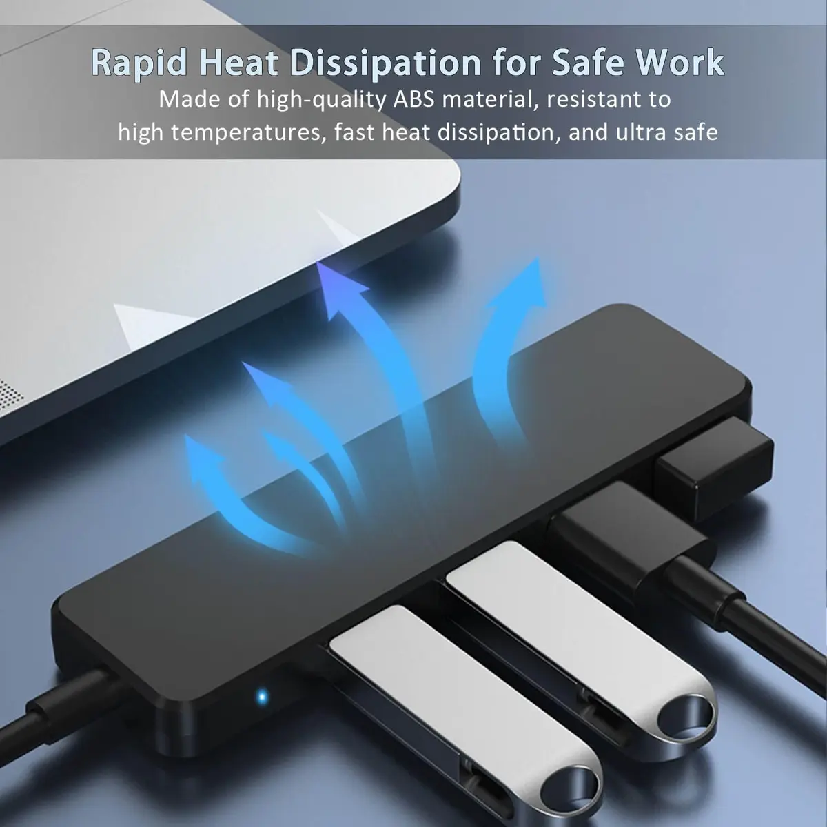 VIENON USB 3.0 Hub 4-Port 5Gbps | 12.7 cm (0.5 in) Slim Body, Plug & Play - view 7