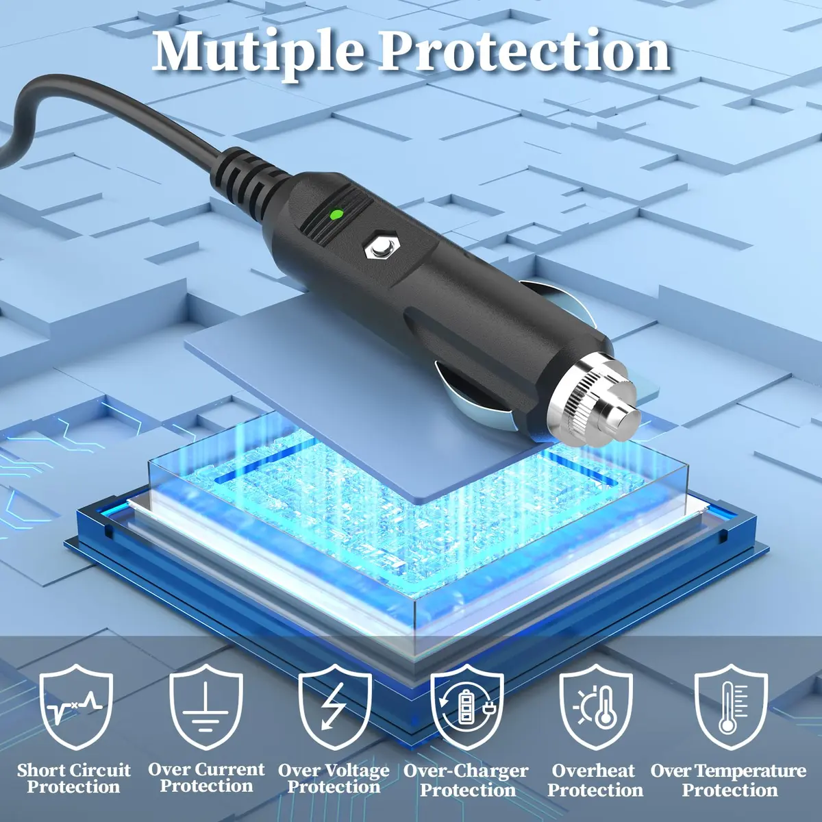 JATERSERN Car Charger for EF ECOFLOW Delta/River Power Cord 1.5M | Over-Voltage & Over-Load Protection - view 5