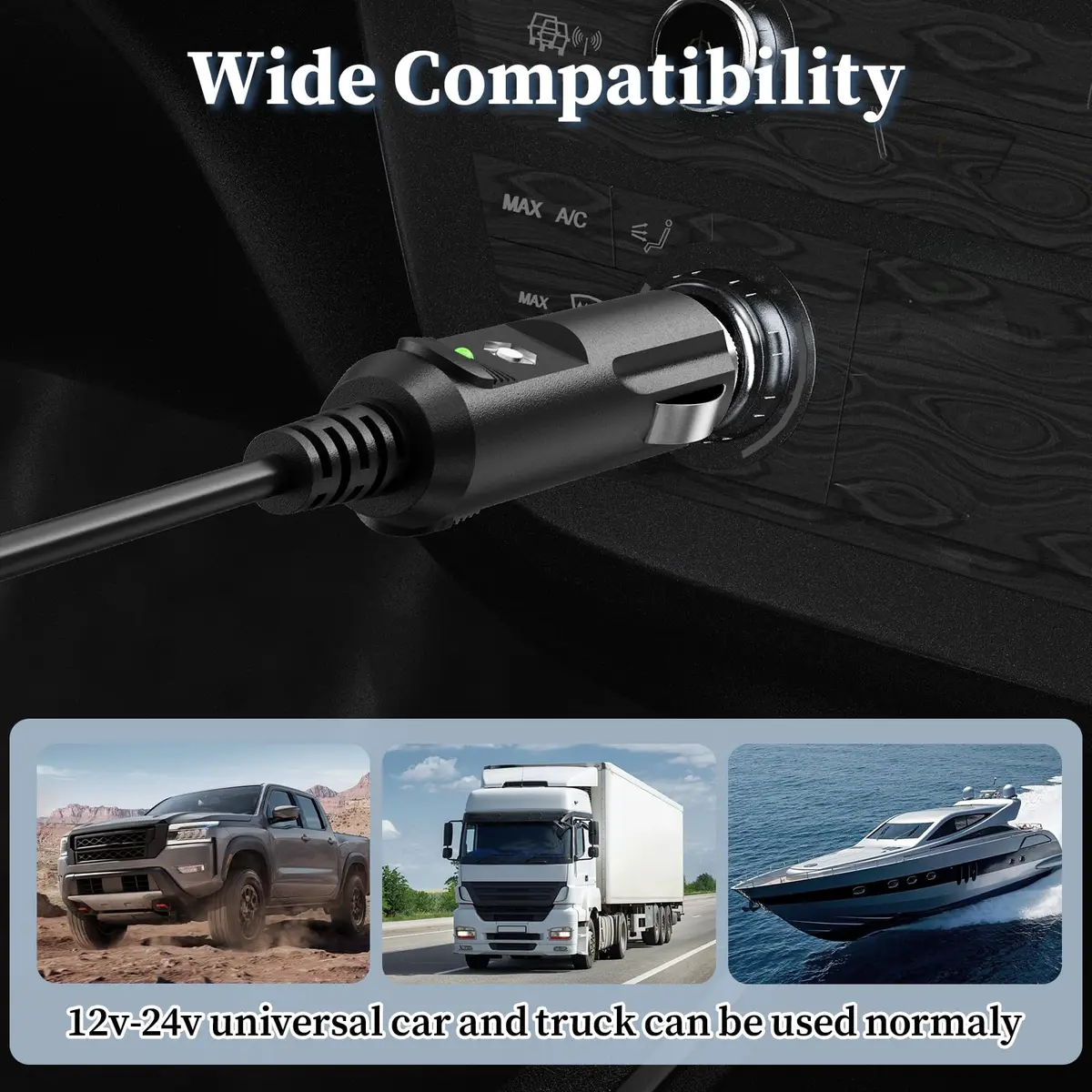 JATERSERN Car Charger for EF ECOFLOW Delta/River Power Cord 1.5M | Over-Voltage & Over-Load Protection - view 7