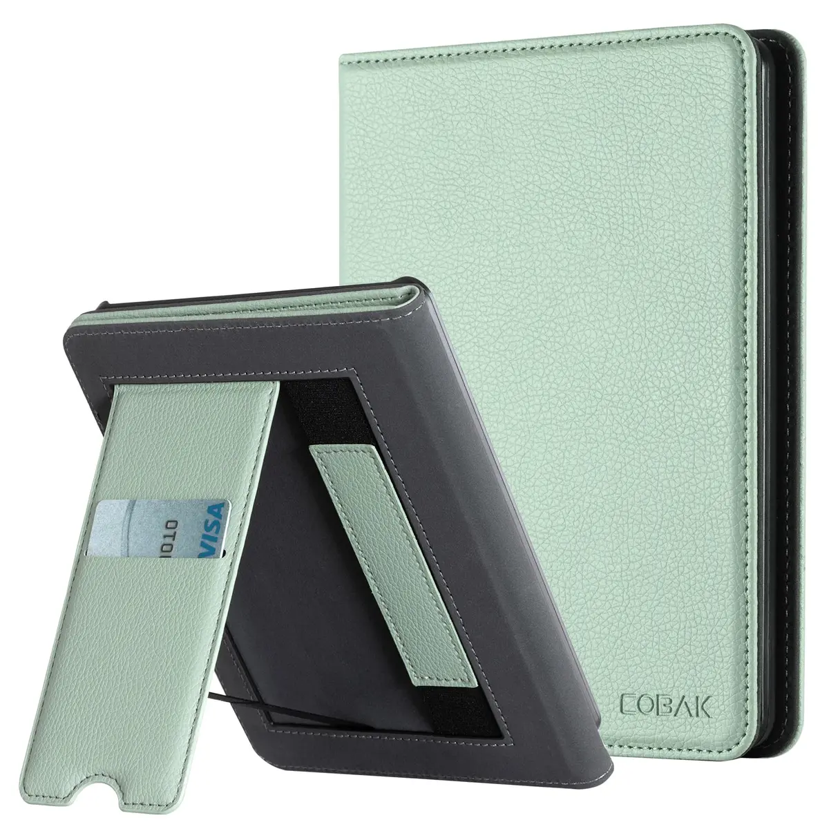 CoBak Case with Stand for Kindle Paperwhite 12th Gen 2024 7" & Signature Edition | Sage Green PU Leather Cover with Auto Sleep Wake - view 8