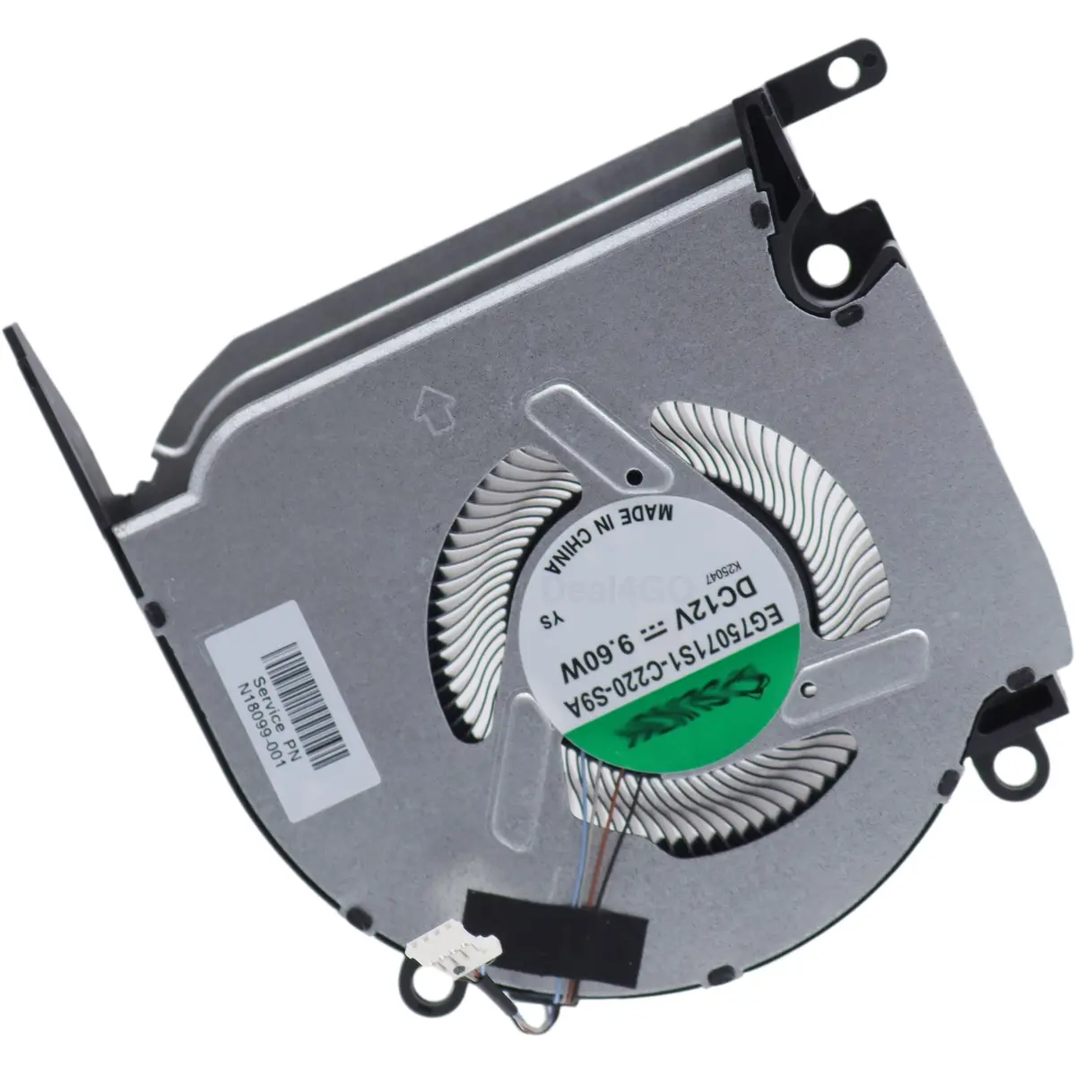 Deal4GO 12V 80W CPU Cooling Fan N18099-001 for HP Omen 16-K/N RTX 3060/3070 | 9.6W 4-Pin Wire-to-Board Connector - view 3