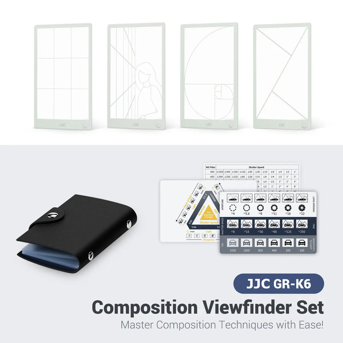 JJC 11 Pcs Composition Viewfinder View Catcher Tool for Artist Painter Sketcher | Photography & Drawing Aid - view 9
