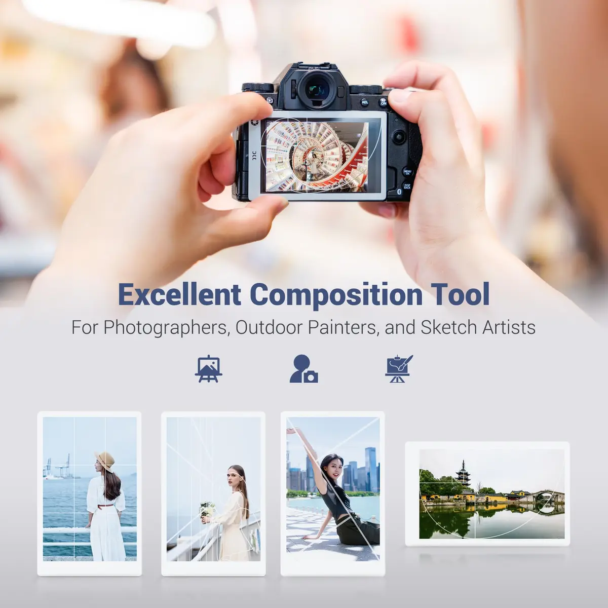 JJC 11 Pcs Composition Viewfinder View Catcher Tool for Artist Painter Sketcher | Photography & Drawing Aid - view 2
