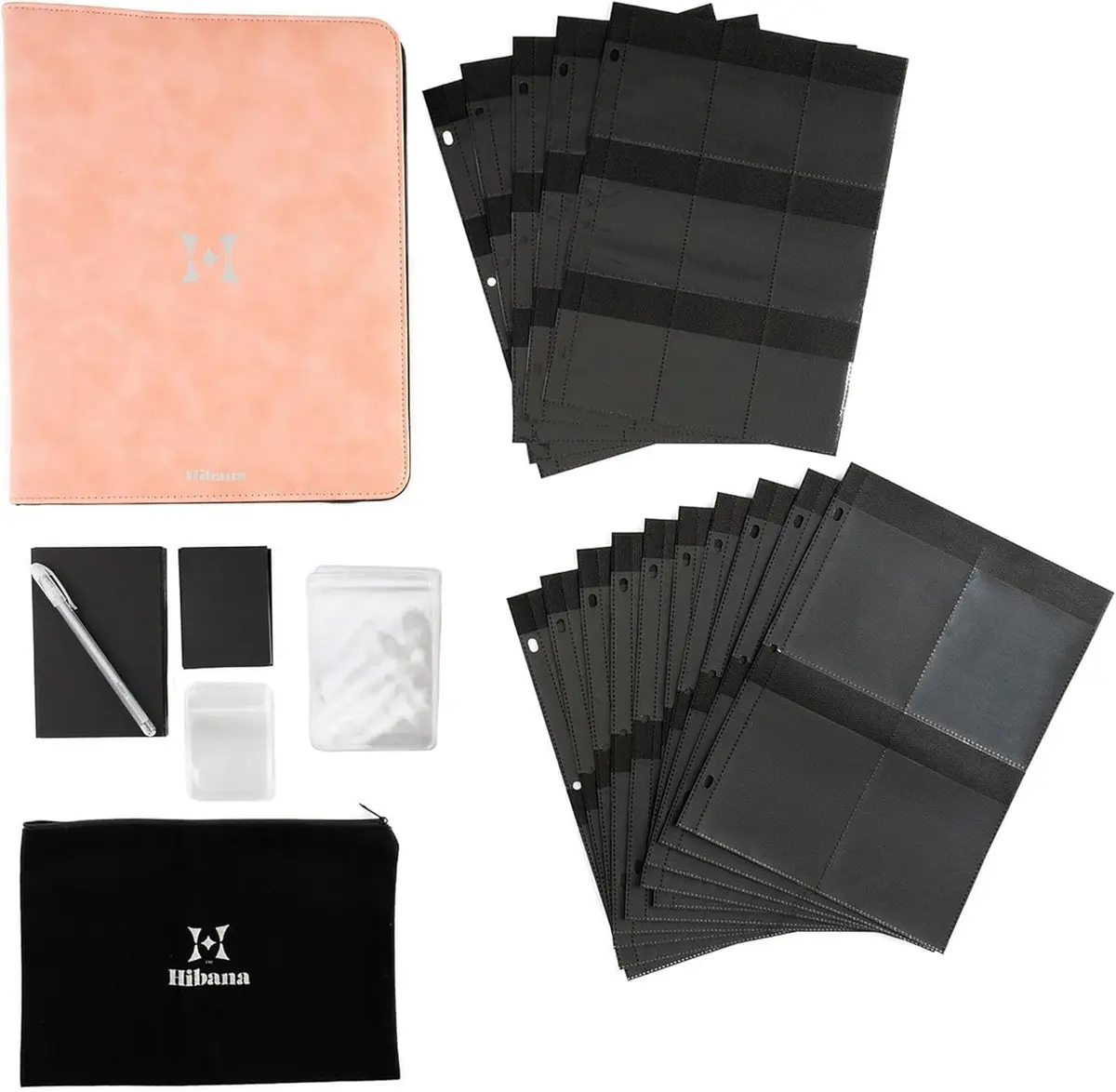 Hibana Jewelry Storage Home Edition - Blush - Zippered Binder, Anti-Tarnish Ziplock Pouches, Organization & Storage for 85 pcs, 13.25x10.75x2.5 - main product image