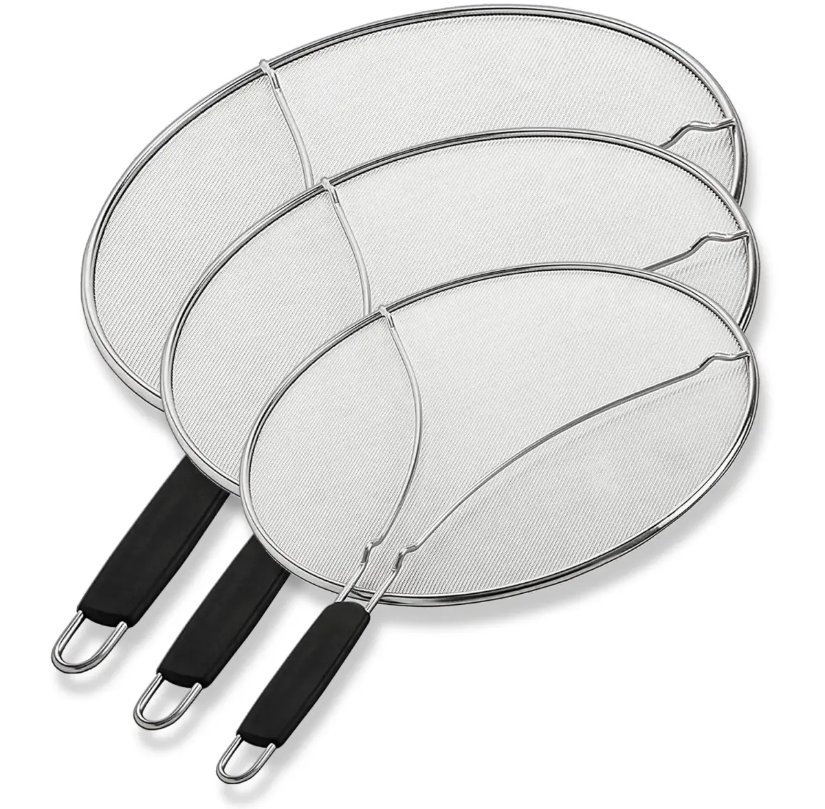 BergKoch Splatter Screen Set of 3 (9.5/11.5/13 Inch) Stainless Steel Grease Guard | Prevents Oil Splatter During Cooking - main product image