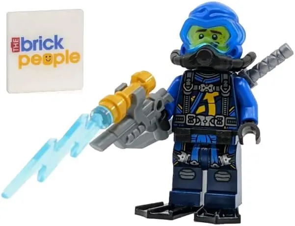 LEGO Ninjago Seabound Jay Minifigure in Scuba Gear with Harpoon Lightning Gun | Authentic LEGO Toy for Kids 6+ - view 2