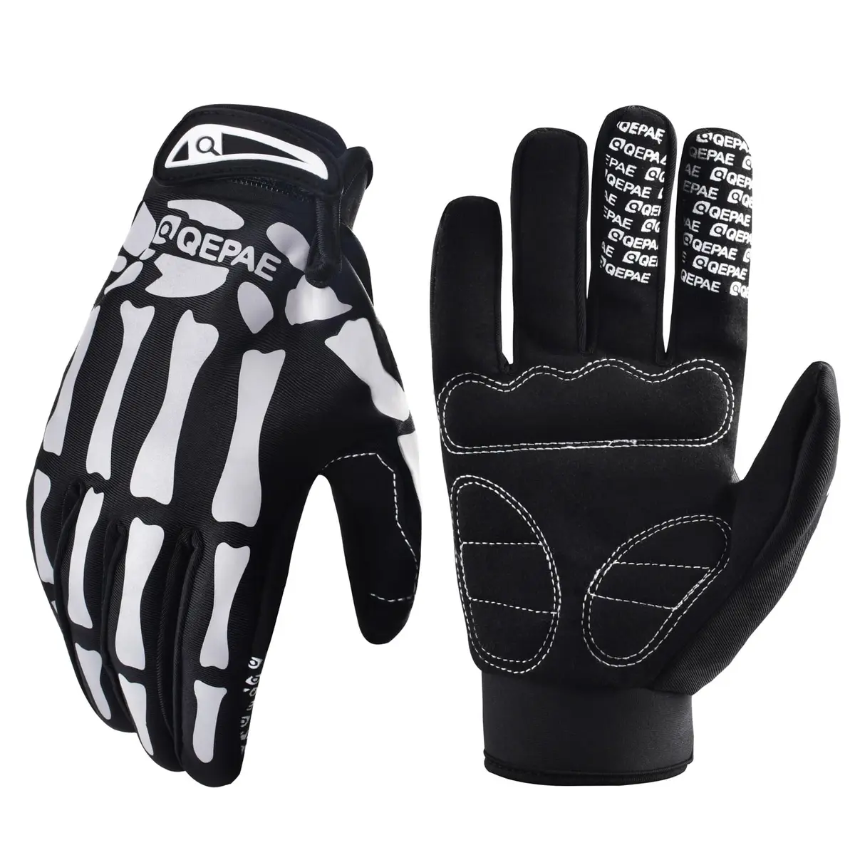 Azarxis Skeleton Gloves Reflective for Men Women | Anti Slip Bike Gloves Large - main product image