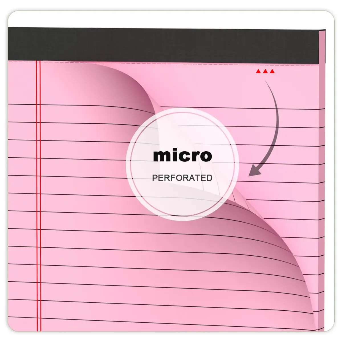 AILZFEI Pink Purple Small Legal Pad 5 x 8 Inch 6 Pack | College Ruled Paper Notepads with Sturdy Back - view 5