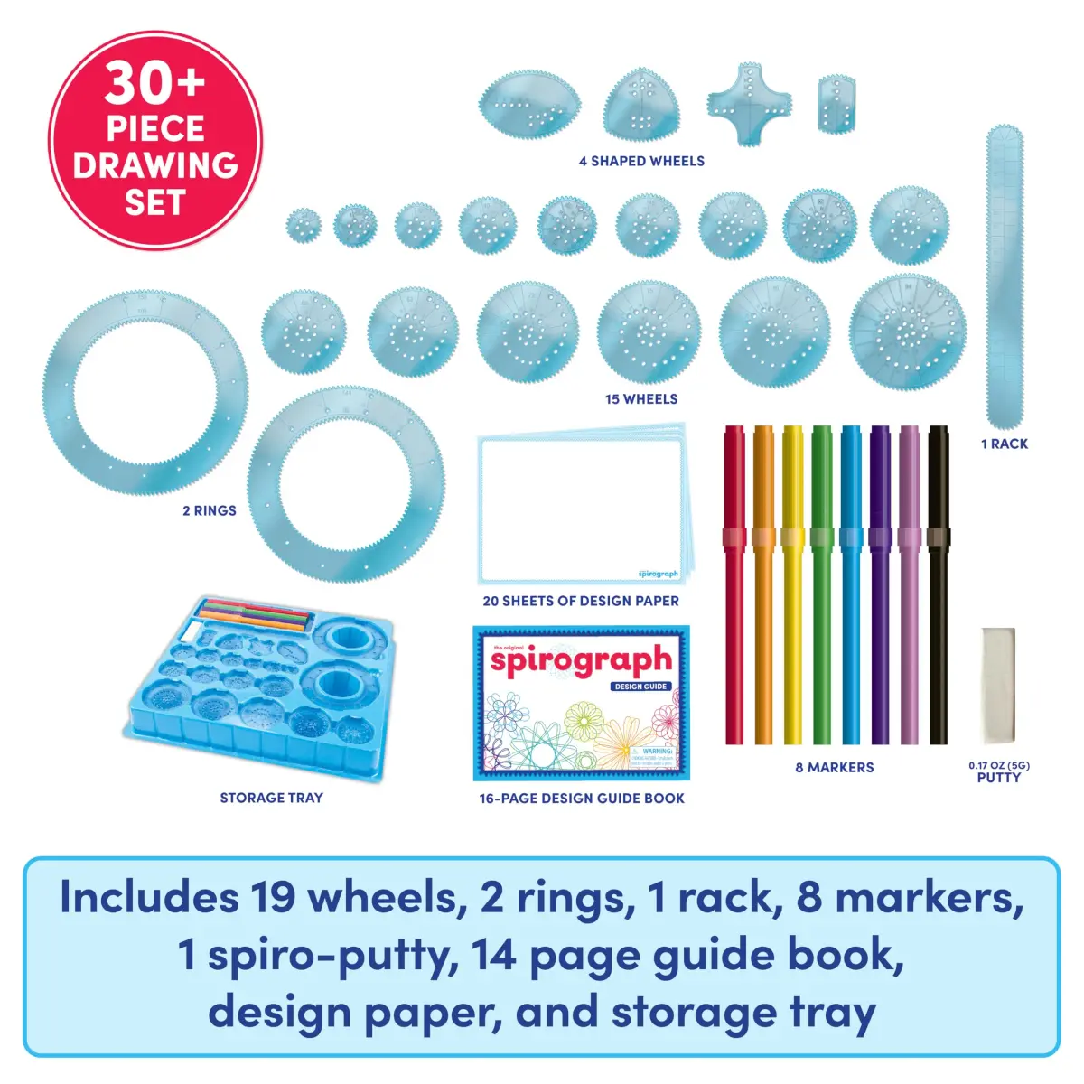 Spirograph Classic Gear Design Kit with Markers & Design Sheets | Ages 8+ - view 2