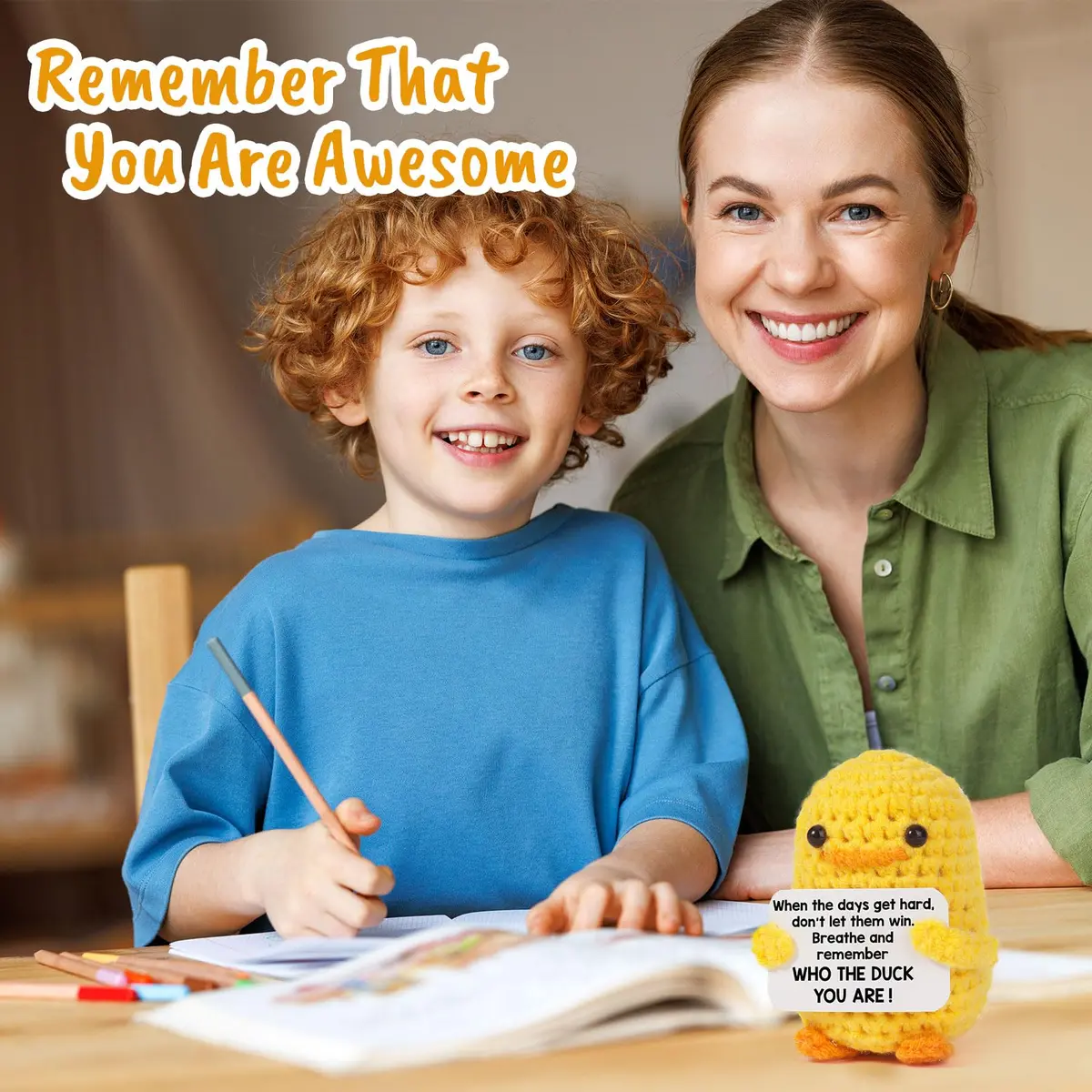 MBL Inspirational Duck Plush Toy 8 cm (3.14 inches) | Cute Desk Decor for Stress Relief - view 4