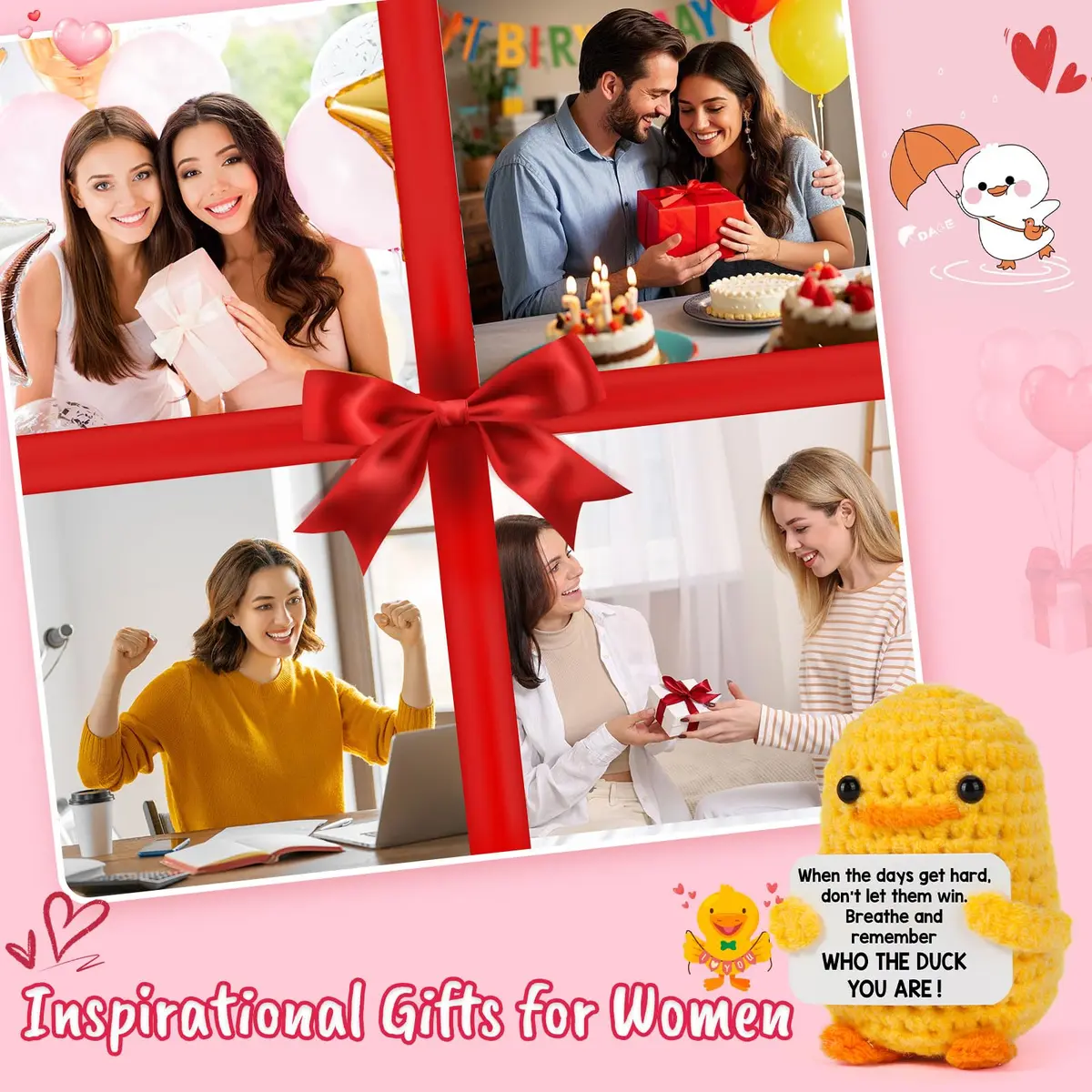 MBL Inspirational Duck Plush Toy 8 cm (3.14 inches) | Cute Desk Decor for Stress Relief - view 6