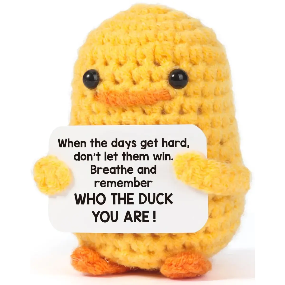 MBL Inspirational Duck Plush Toy 8 cm (3.14 inches) | Cute Desk Decor for Stress Relief - main product image