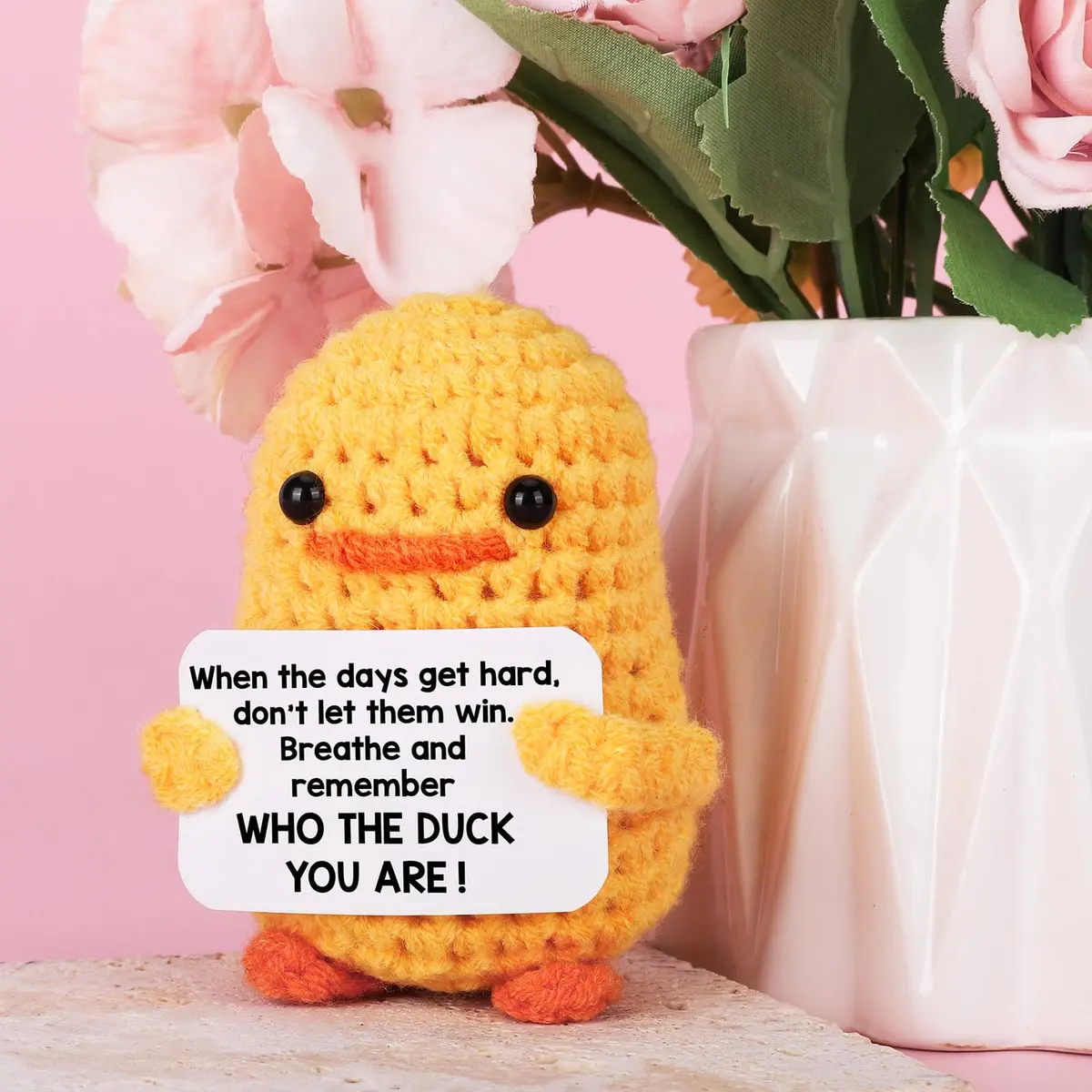 MBL Inspirational Duck Plush Toy 8 cm (3.14 inches) | Cute Desk Decor for Stress Relief - view 7