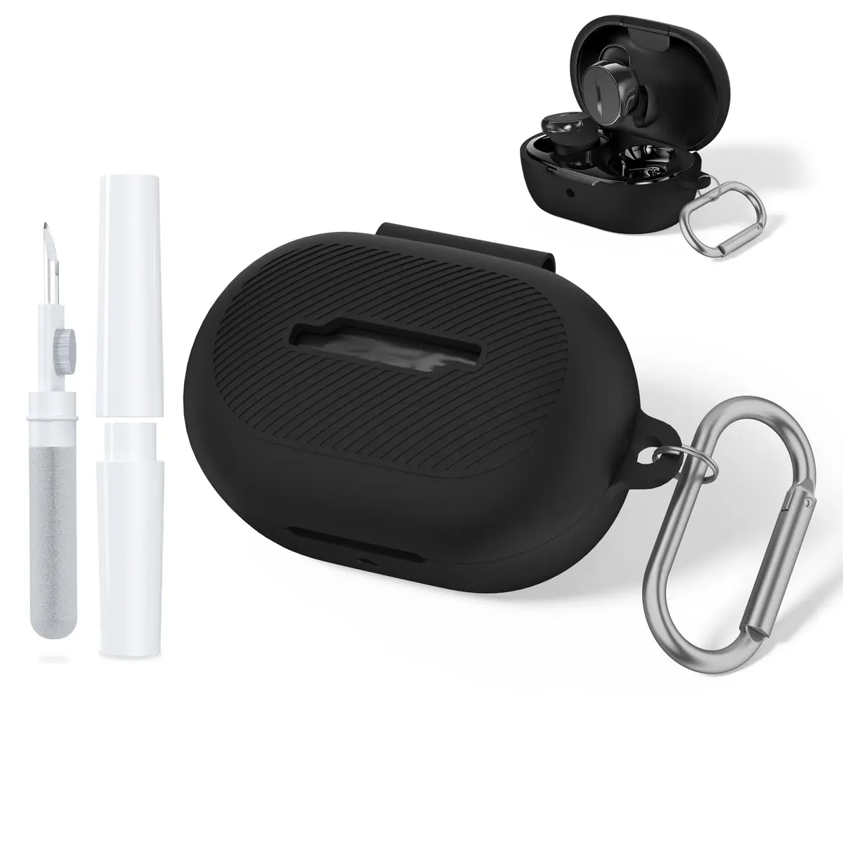 Nimuw for Bose QuietComfort Earbuds (2024) Silicone Case Cover, Black | Shockproof & Skin-Friendly - main product image