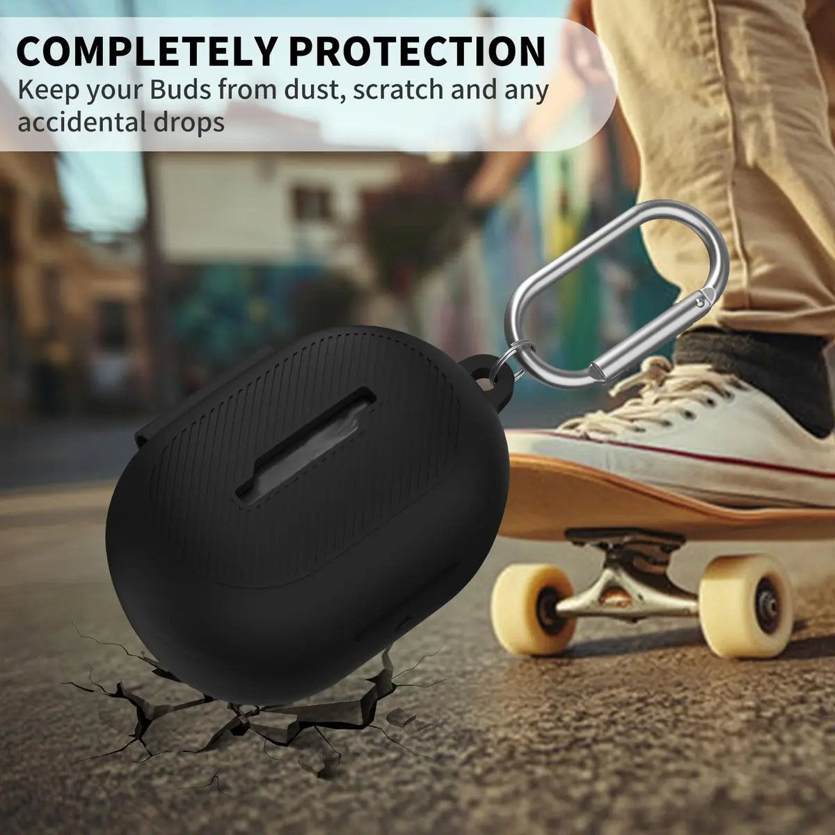 Nimuw for Bose QuietComfort Earbuds (2024) Silicone Case Cover, Black | Shockproof & Skin-Friendly - view 3