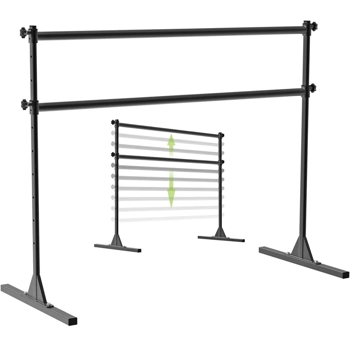 SELEWARE Height Adjustable Ballet Barre 5 FT Steel Freestanding Ballet Bar | Heavy Duty Dance Bar for Studio & Home Use - view 7