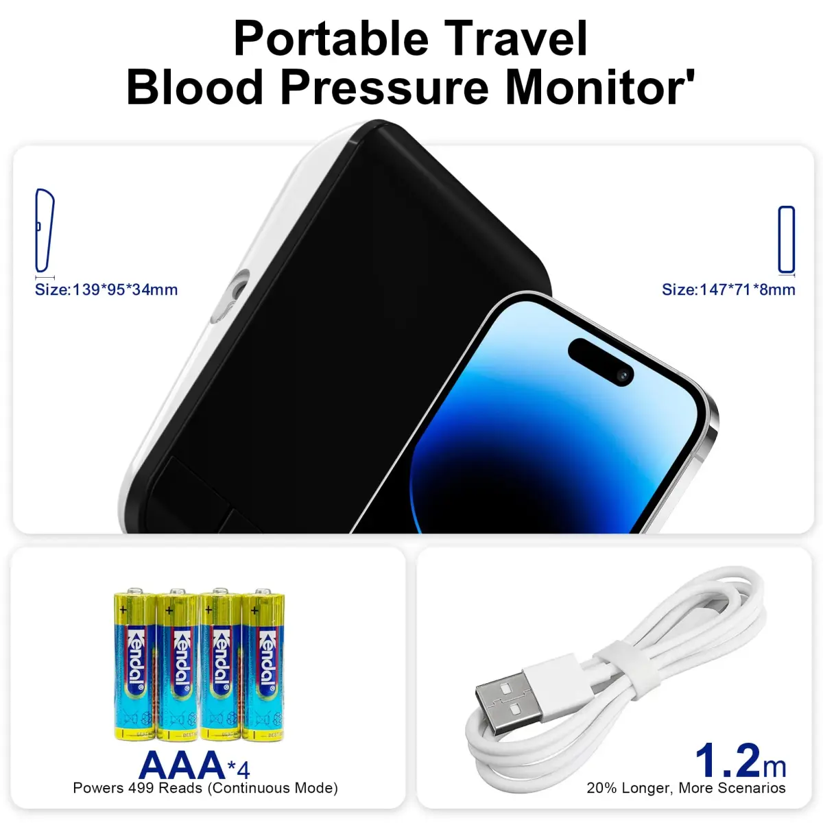 SDUNW Automatic Upper Arm Blood Pressure Monitor with Dual Cuffs | Accurate Home Use - view 7