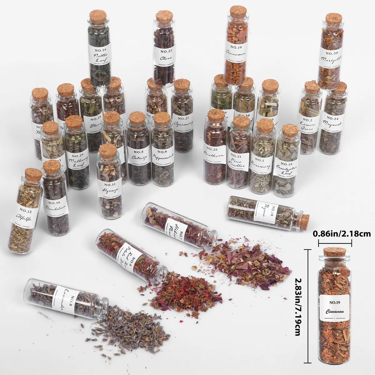 HOOMUU 45-Bottle Dried Herbs Kit for Witchcraft, Wicca Altar and Magic Spells | Natural Organic Herbs for Rituals and Spells - view 4