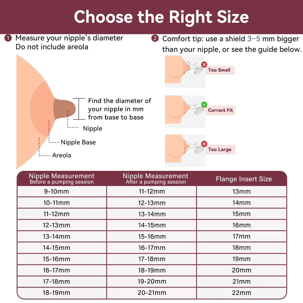 TOVVILD 15mm Flange Inserts for 24mm Flanges, 4 Pack | BPA-Free Silicone for Comfortable Pumping - view 3