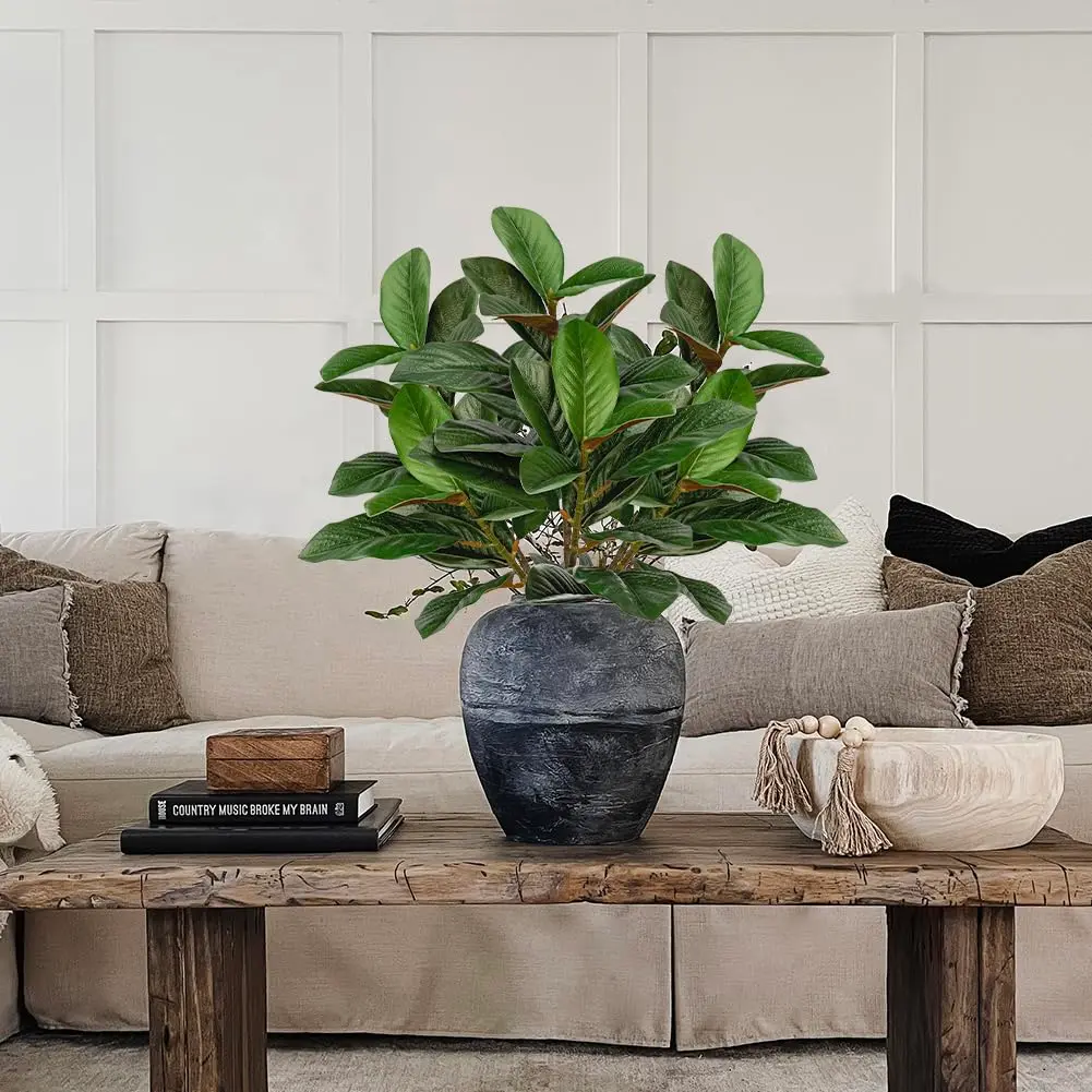 Briful Artificial Magnolia Leaves Stems 3PCS 74cm | Lifelike Greenery for Elegant Decor - view 5