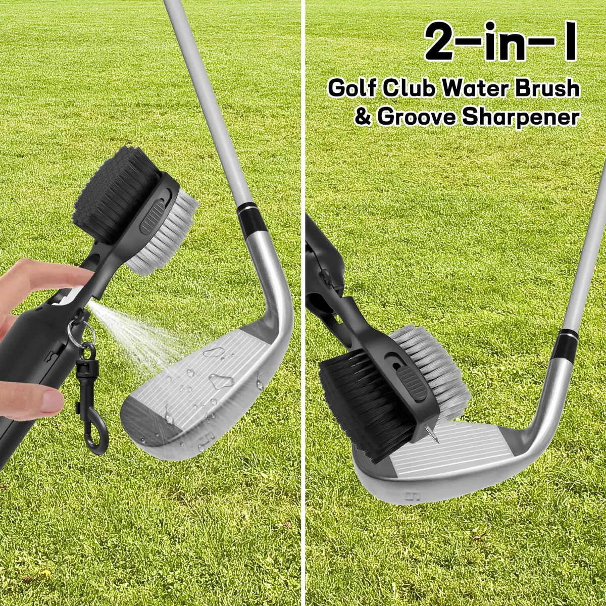 THIODOON Golf Club Cleaner Brush with Water Spray & Retractable Groove Cleaner | 120ml (4 Oz) Capacity - view 5