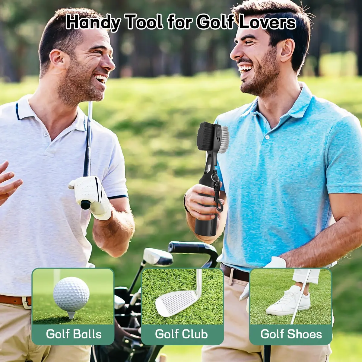 THIODOON Golf Club Cleaner Brush with Water Spray & Retractable Groove Cleaner | 120ml (4 Oz) Capacity - view 6