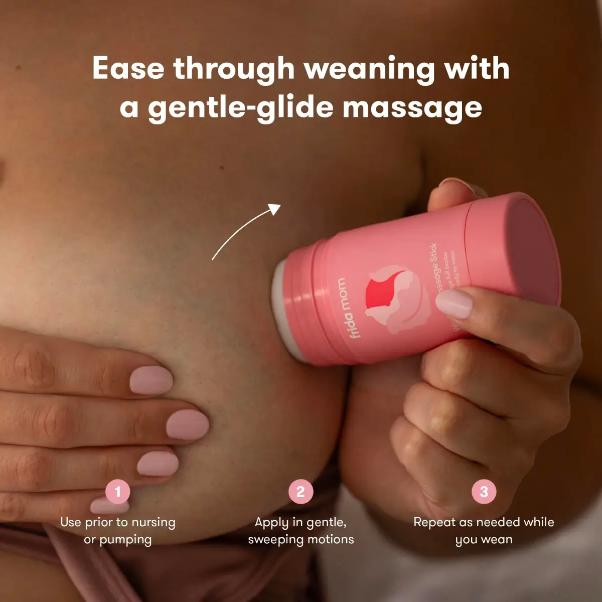 Frida Mom Weaning Massage Stick 29.57ml (1 Fl Oz) | Gentle-Glide Balm for Soothing Breast Comfort - view 2