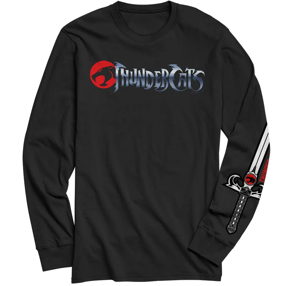 ThunderCats Logo Sword of Omens Mens Long Sleeve Adult T-Shirt (XL, Black) | Iconic Cartoon Fanwear - main product image