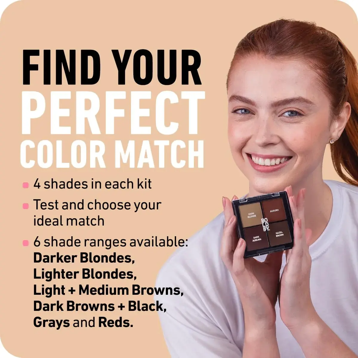 Boldify Hairline Powder Sample Kit, Light + Medium Browns | Instant Root Coverage for Thinning Hair - view 2