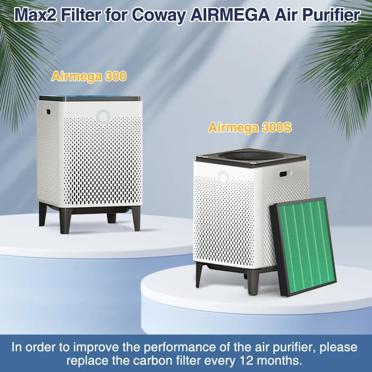 Cabiclean 2-in-1 HEPA + Activated Carbon Filter Set for Coway AIRMEGA Max2 300/300S Air Purifier | Captures 99.97% Particles & Odors - view 2
