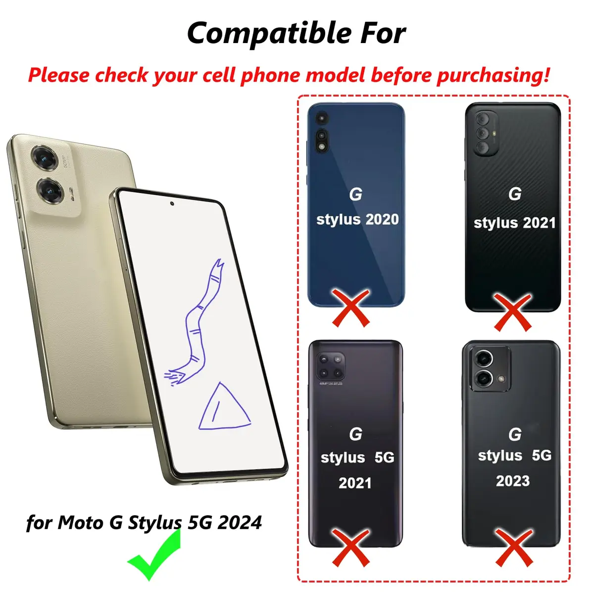 Mingxiong G Stylus 2024 Pen for Moto G Stylus 5G | Precision Touch Screen Stylus (Caramel Latte) - view 3