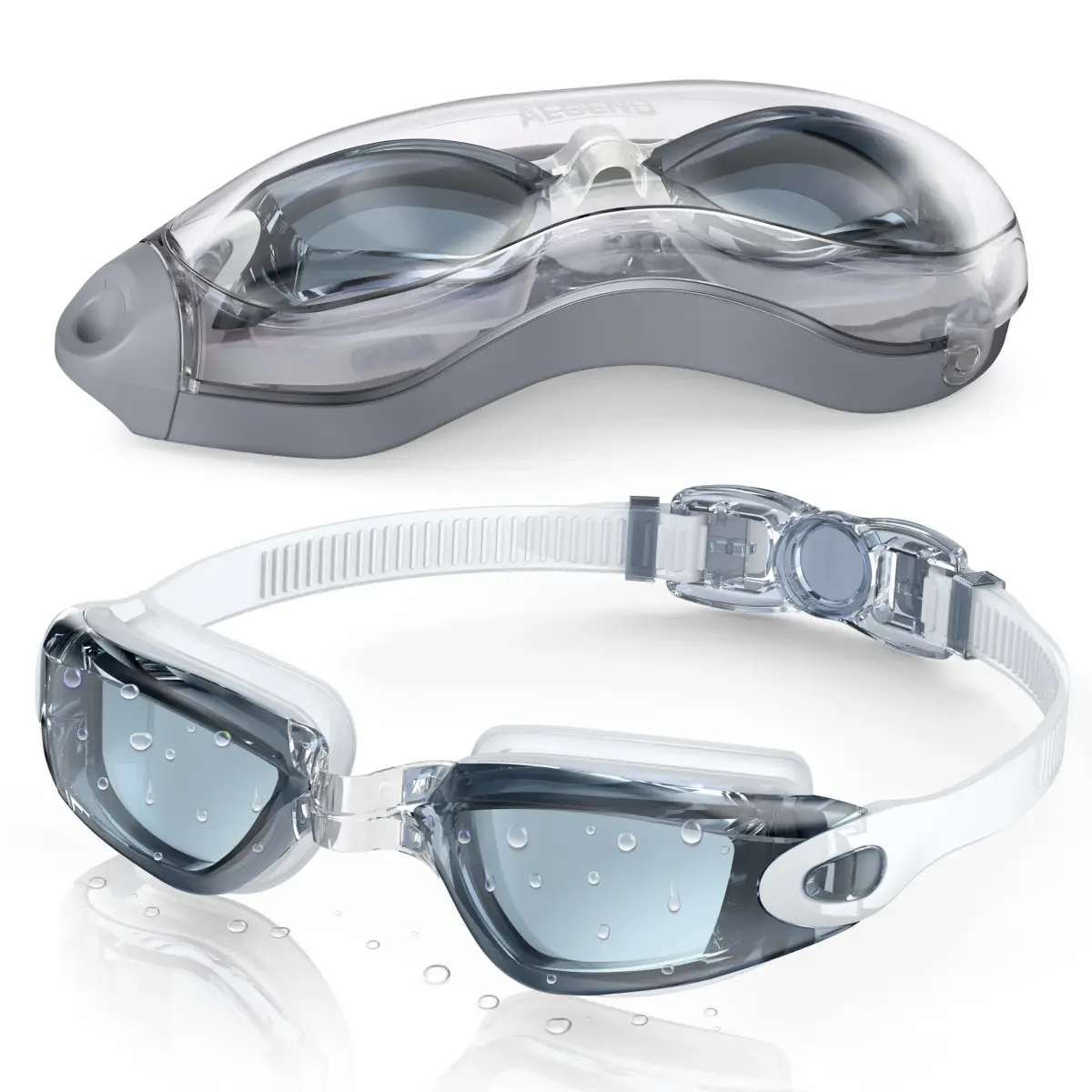 Aegend Swim Goggles, No Leaking Full Protection Adult Youth with Tinted Lens | Panoramic 180° View - main product image