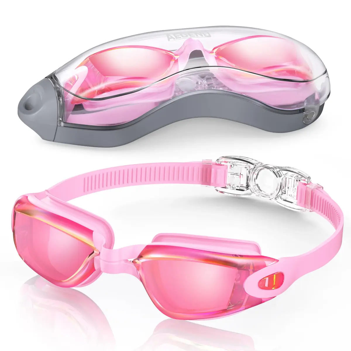 Aegend Swim Goggles for Adults & Youth | Mirrored Anti-Fog, UV Protection, Leakproof Silicone Seal - main product image