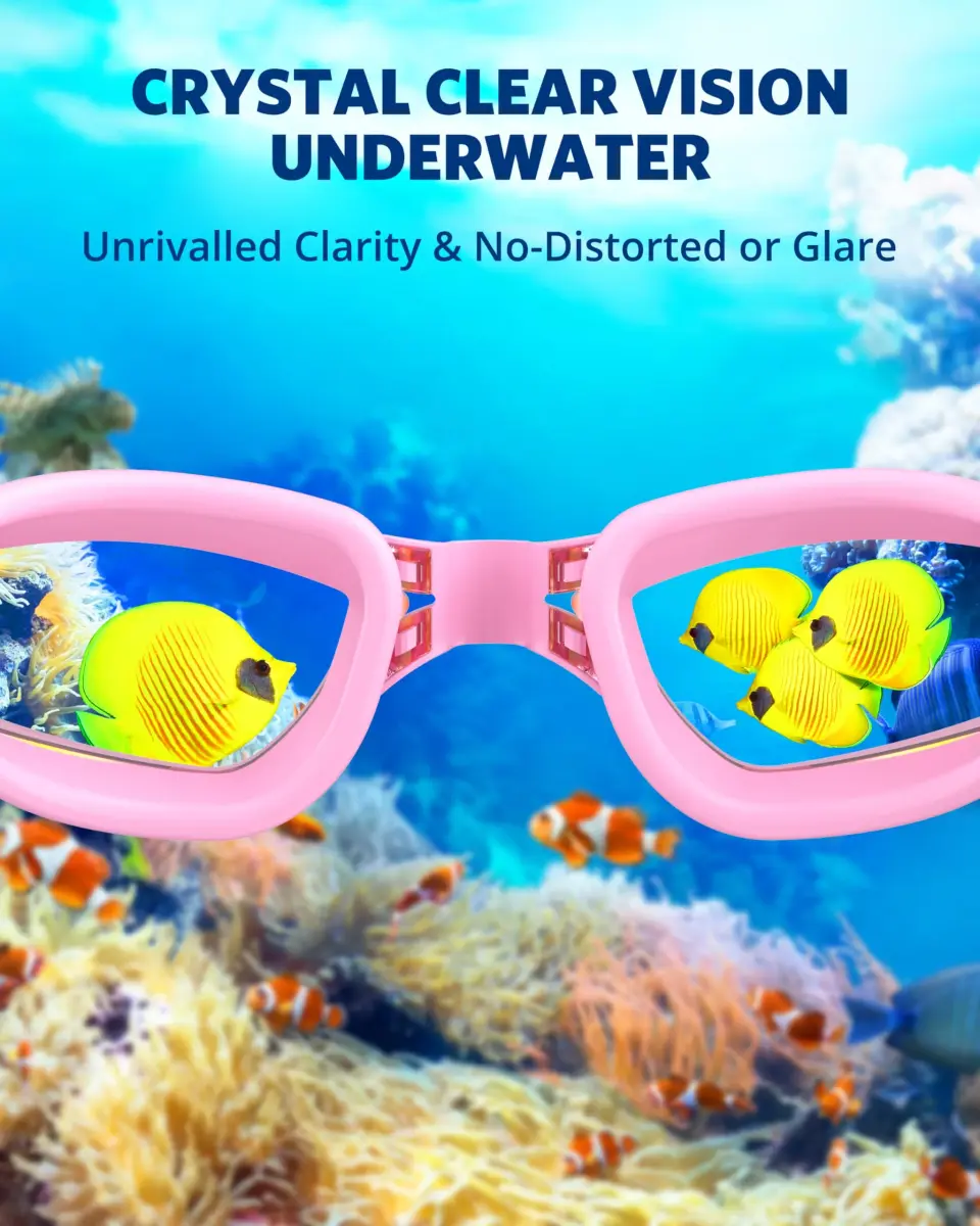 Aegend Swim Goggles for Adults & Youth | Mirrored Anti-Fog, UV Protection, Leakproof Silicone Seal - view 5