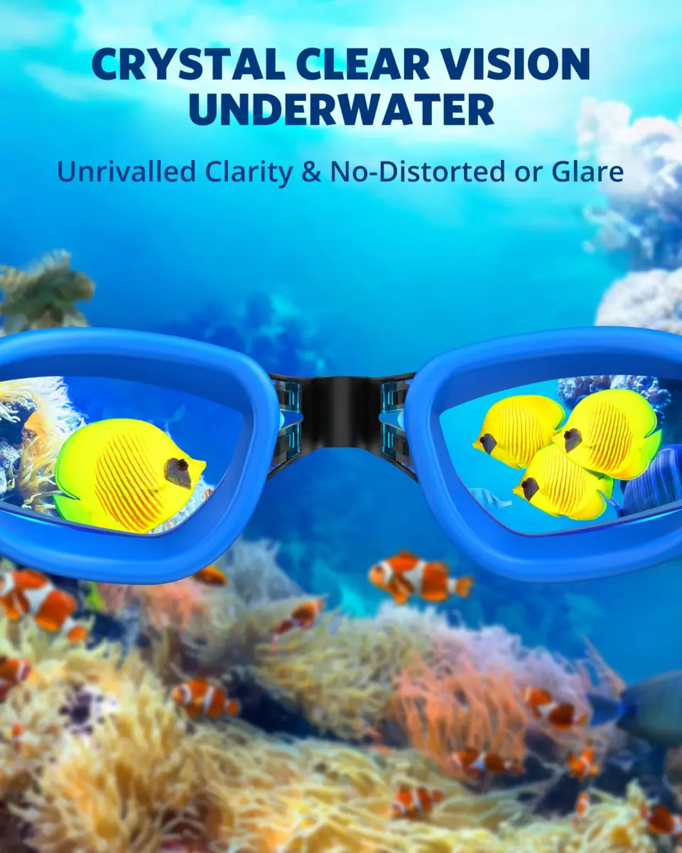 Aegend Swim Goggles No Leaking Full Protection Adult Youth with Mirrored Lenses - view 5