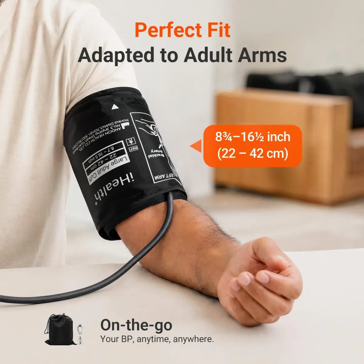 iHealth Accu Bluetooth Upper Arm Blood Pressure Monitor with Large Cuff | Clinically Accurate Home BP Machine - view 7