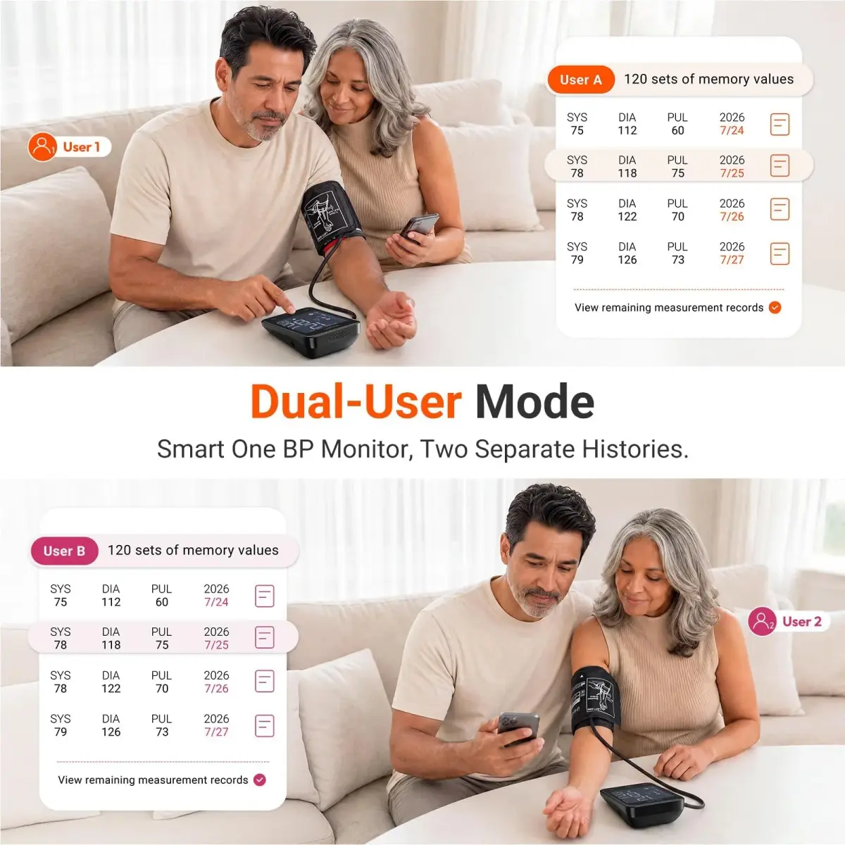 iHealth Accu Bluetooth Upper Arm Blood Pressure Monitor with Large Cuff | Clinically Accurate Home BP Machine - view 3