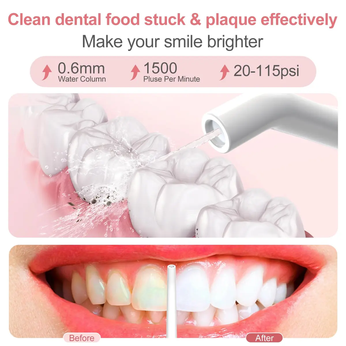 Nicefeel Water Flosser Portable Cordless 300ML | Deep Gum & Braces Care - view 5