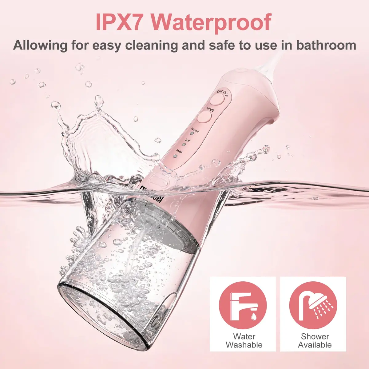 Nicefeel Water Flosser Portable Cordless 300ML | Deep Gum & Braces Care - view 7